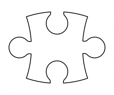 siluet vektör simgesi simgesi tasarım bulmaca. 