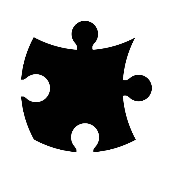 Puzzle Silhouette Vektor Symbol Symbol Design. — Stockvektor