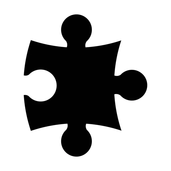 Puzzle Silhouette Vektor Symbol Symbol Design. — Stockvektor