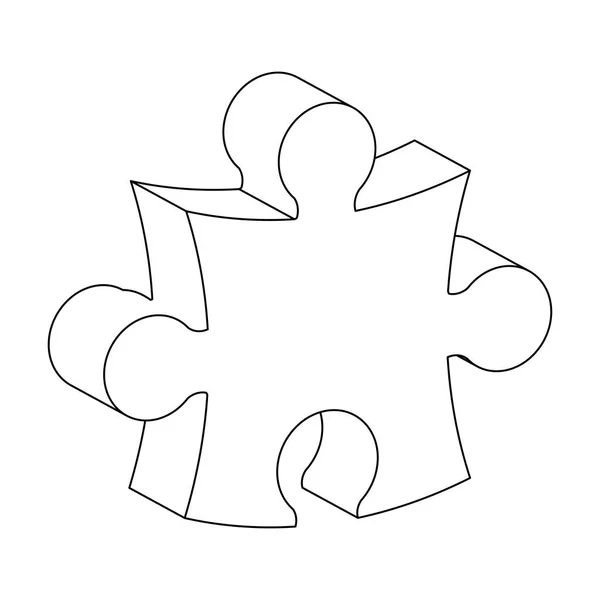 Puzzle 3D Silhouette Vektor Symbol Symbol Design. — Stockvektor