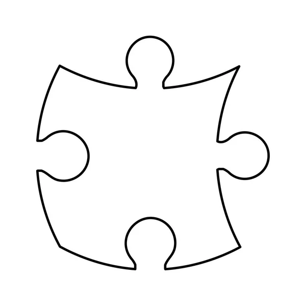 Puzzle Silhouette Vektor Symbol Symbol Design. — Stockvektor