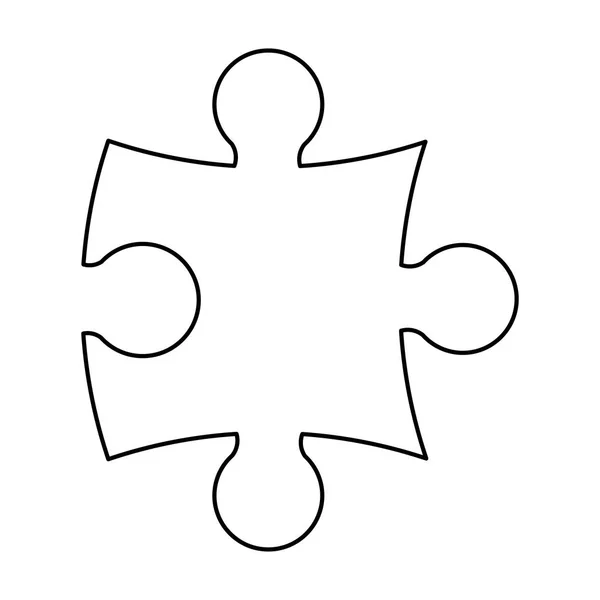 Pussel silhuett vektor symbol ikon design. — Stock vektor