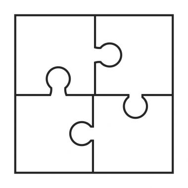 siluet set vektör simgesi simgesi tasarım bulmaca. 