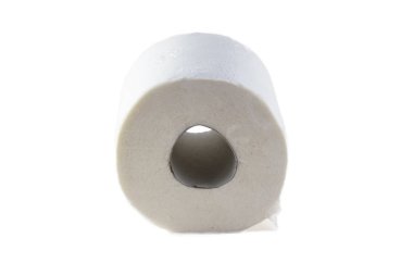 Beyaz arka plan resmi için izole tuvalet kağıdı rulosu. 