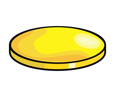 çizgi film sikke vektör simgesi simgesi tasarım.