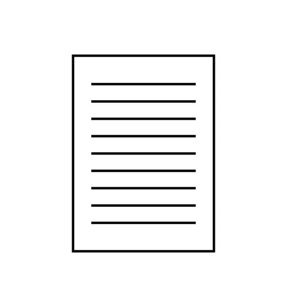 Kağıt belge dosya web simge vektör simgesi simgesi tasarım. — Stok Vektör