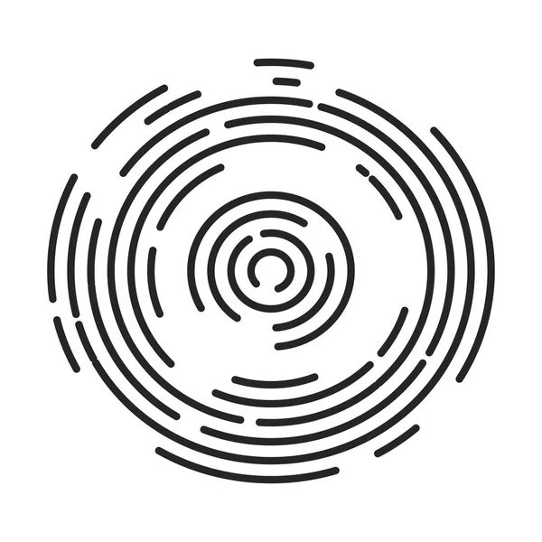 サークル ストライプ ライン ロゴ ベクトル シンボル アイコン デザイン。美しいイル — ストックベクタ