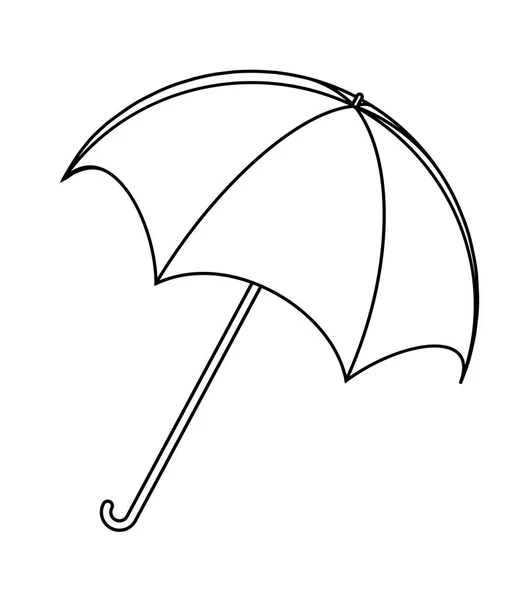 Parasol sylwetka, projektem ikona symbol wektor zarys. — Wektor stockowy