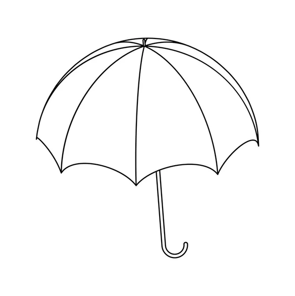 Silueta de paraguas, contorno vector símbolo icono diseño . — Vector de stock
