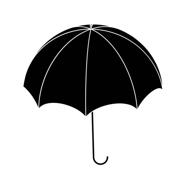 Şemsiye siluet, anahat vektör simgesi simgesi tasarım. — Stok Vektör