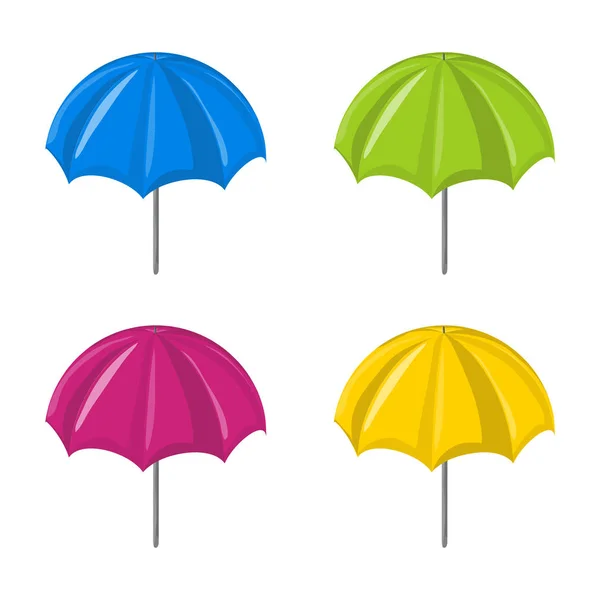 Paraguas vector conjunto símbolo icono diseño . — Vector de stock