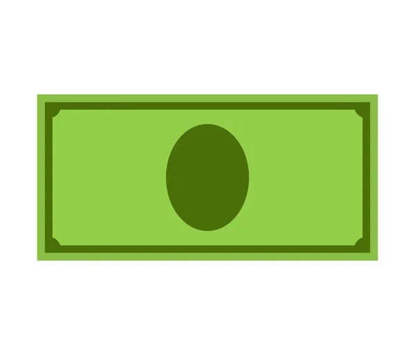 Argent dollar note silhouette vectoriel symbole icône conception . — Image vectorielle