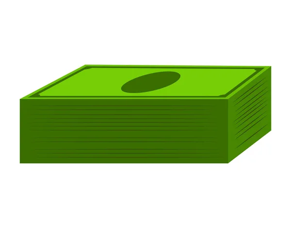 Argent dollar pile de billets symbole vectoriel icône conception . — Image vectorielle