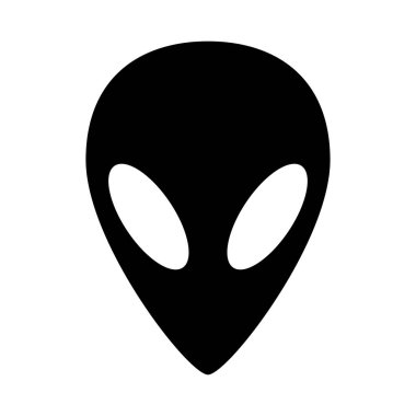 Uzaylı, ufo yüz vektör simgesi simgesi tasarım. 