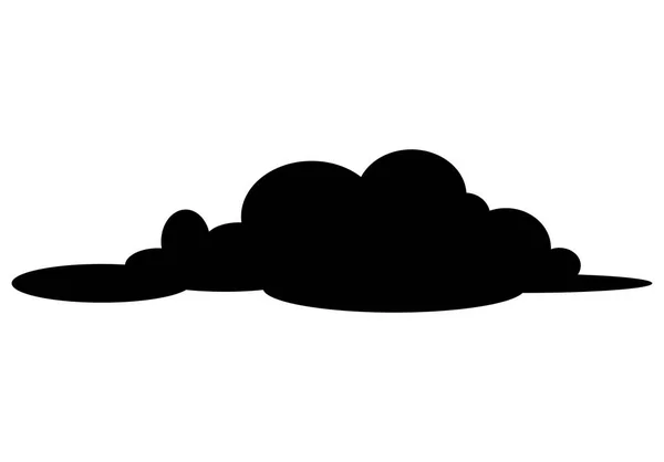 Silueta de nube vector símbolo icono de diseño — Vector de stock