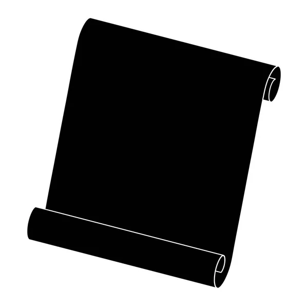 Paper scroll silhouette vector symbol icon design. Beautiful ill — Stock Vector