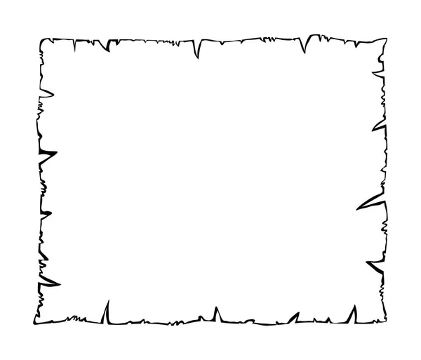 Oud papier, perkament overzicht silhouet vector symbool ico verbrand — Stockvector