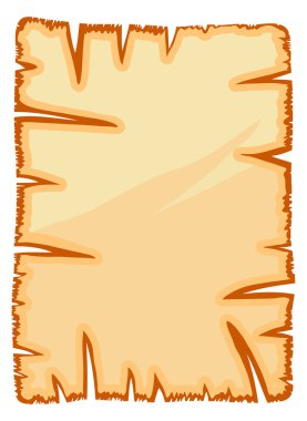 Eski parşömen kağıt, yırtık vektör simgesi simgesi tasarım. 