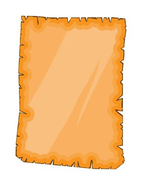 Eski parşömen kağıt, yırtık vektör simgesi simgesi tasarım. 