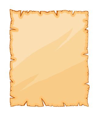 Eski parşömen kağıt, yırtık vektör simgesi simgesi tasarım. 