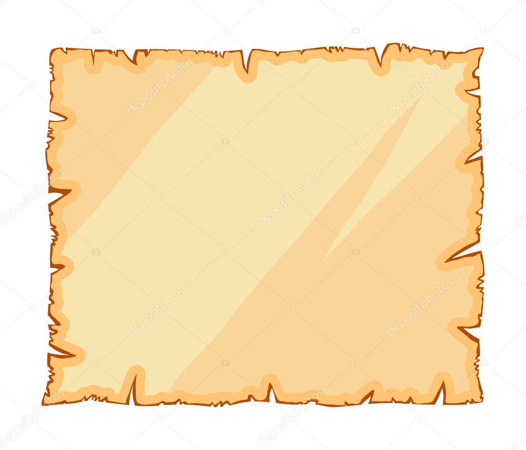 Old paper, torn parchment vector symbol icon design. Beautiful illustration isolated on white backgroun