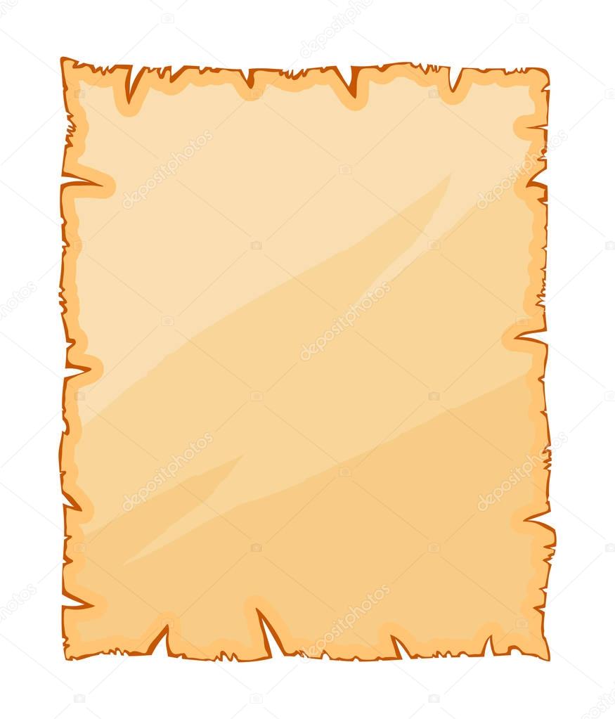 Old paper, torn parchment vector symbol icon design. Beautiful illustration isolated on white backgroun