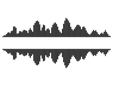 ekolayzır müzik ses dalgası vektör simgesi simgesi tasarım.