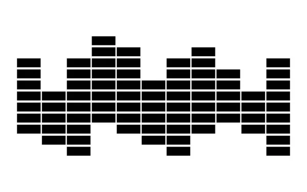 Музичний еквалайзер звукова хвиля Векторний дизайн значка символу . — стоковий вектор