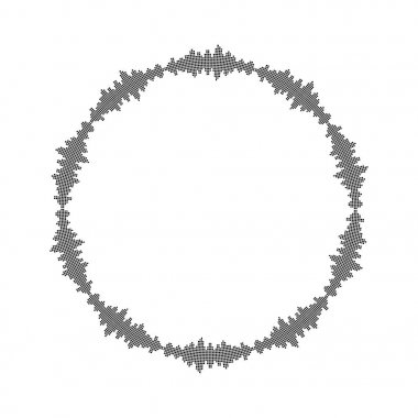 ekolayzır müzik ses dalgası daire vektör simgesi simgesi tasarım. 