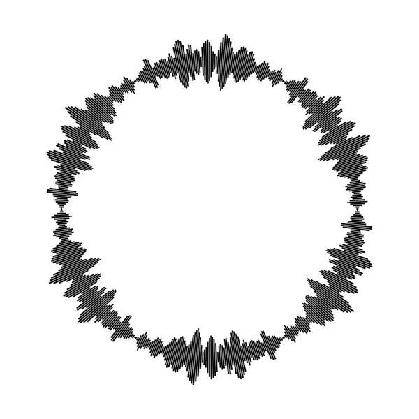 ekolayzır müzik ses dalgası daire vektör simgesi simgesi tasarım. 