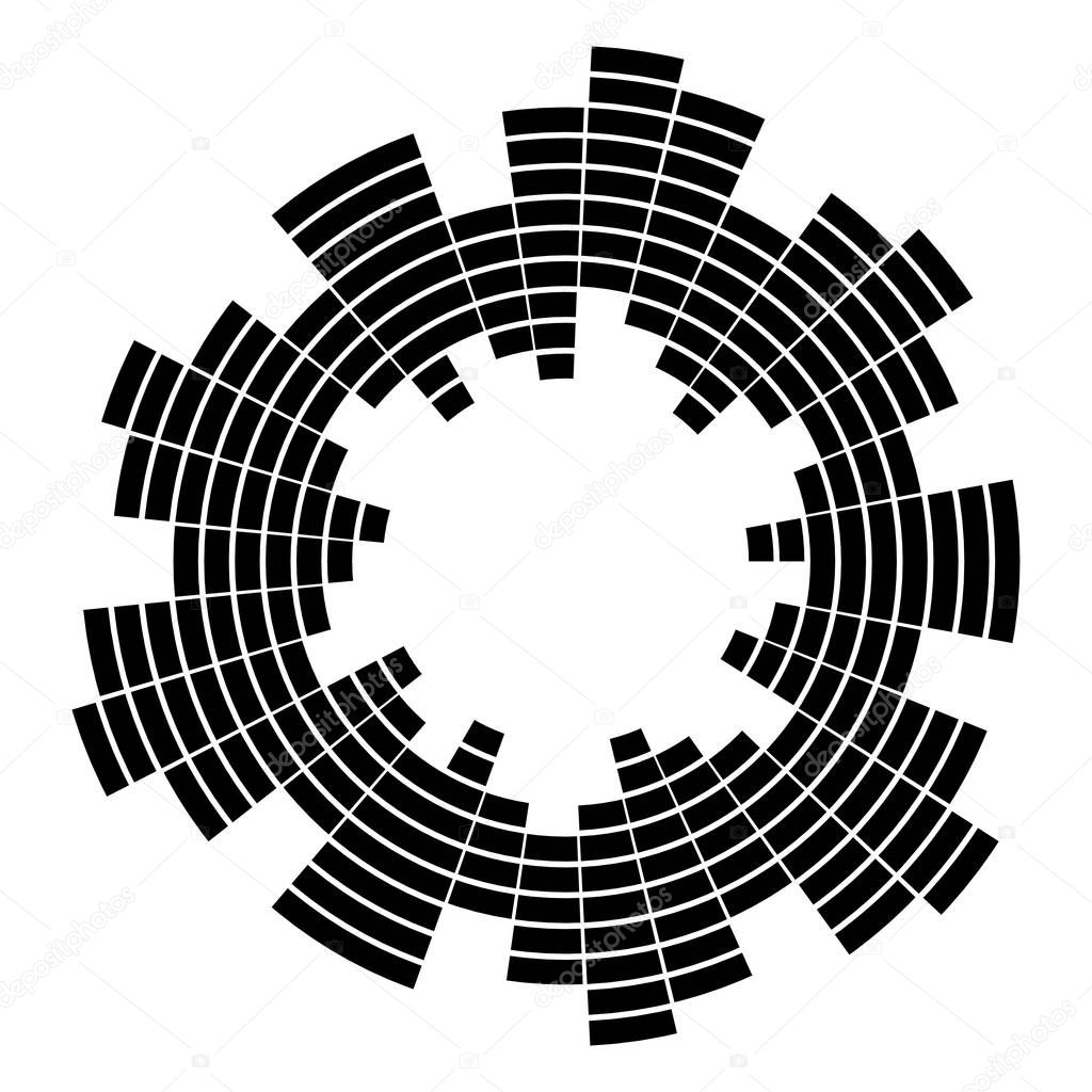 equalizer music sound wave circle vector symbol icon design. 