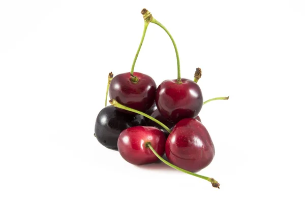 Cherries isolated on white background photo. Beautiful picture, — Stock Photo, Image