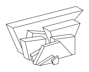 taş yığını vektör simgesi simgesi tasarım. 
