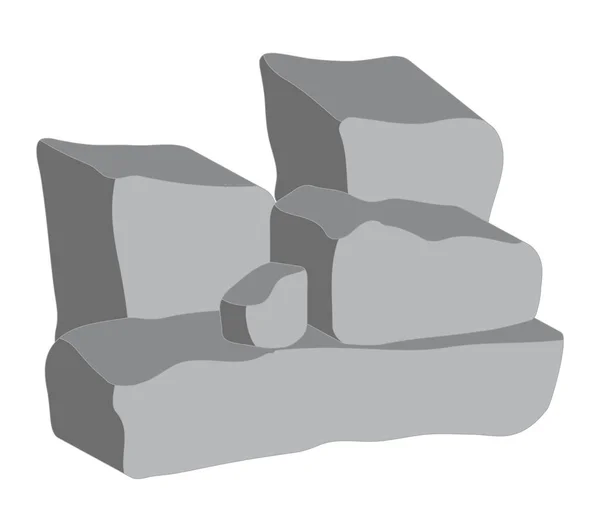 Stone heap vector symbol icon design. — Stock Vector