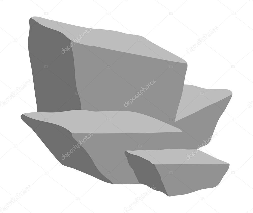 Stone heap vector symbol icon design. Beautiful illustration isolated on white backgroun