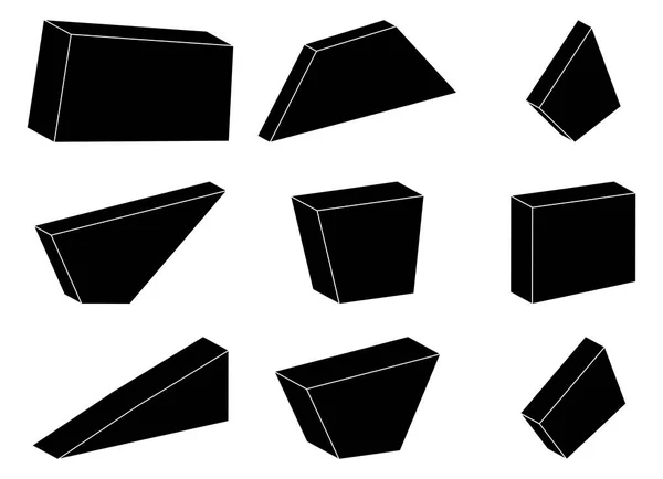 简单的石集的向量符号图标设计 — 图库矢量图片
