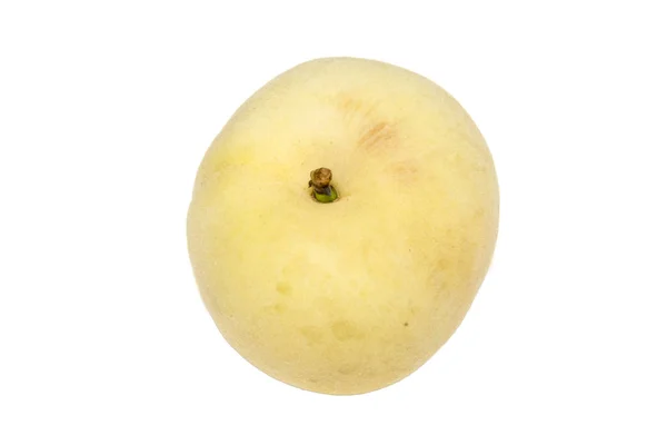 Japanische weiße Pfirsiche isoliert auf weißem Hintergrund Foto. beaut — Stockfoto