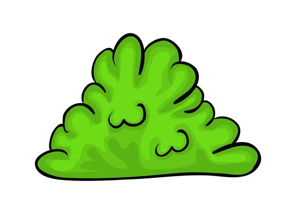 Diseño de icono de símbolo de vector de dibujos animados arbusto. Hermosa ilustración i — Vector de stock