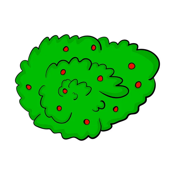 Desenho de ícone de símbolo de vetor de desenho animado arbusto. Bela ilustração i —  Vetores de Stock