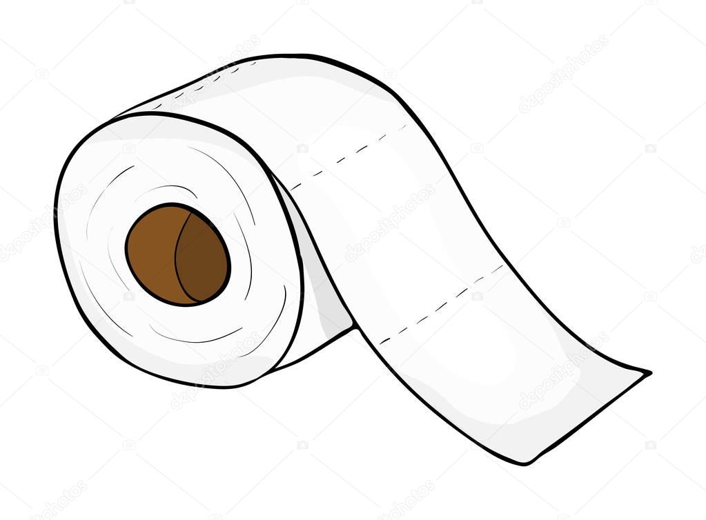 Toilet paper rool  vector symbol icon design. Beautiful illustration isolated on white backgroun