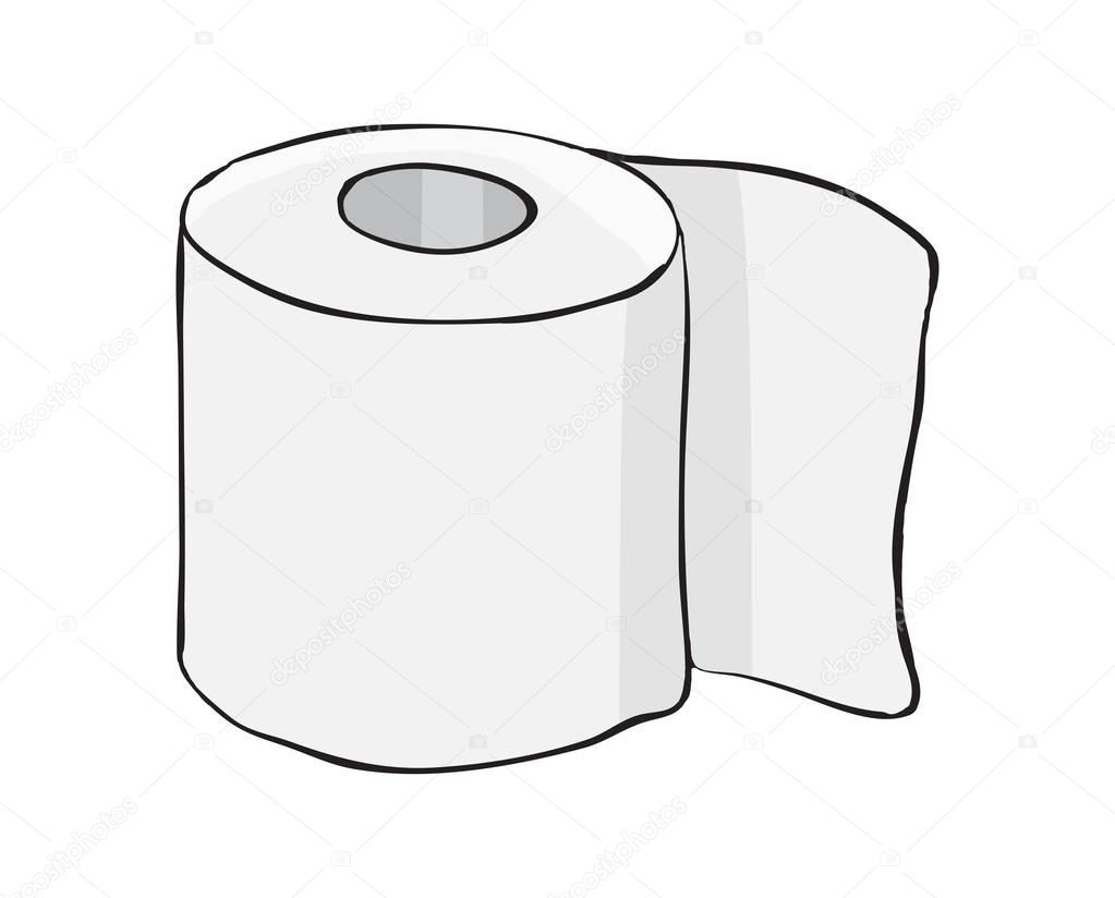 Toilet paper rool  vector symbol icon design. Beautiful illustration isolated on white backgroun