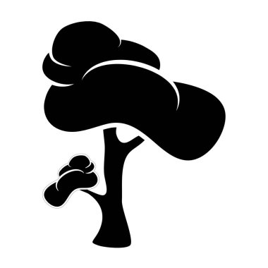 çizgi film ağaç vektör simgesi simgesi tasarım. Güzel illüstrasyon ben