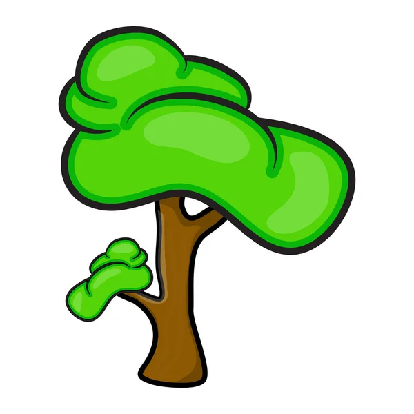 Desenho animado árvore vetor símbolo ícone design. Bela ilustração i — Vetor de Stock