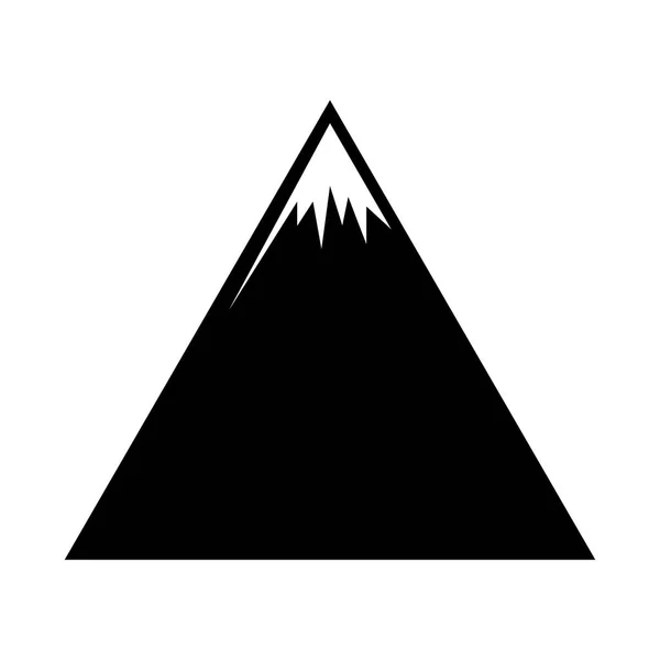 Montagne silhouette vettore simbolo icona di design. Bella illusione — Vettoriale Stock