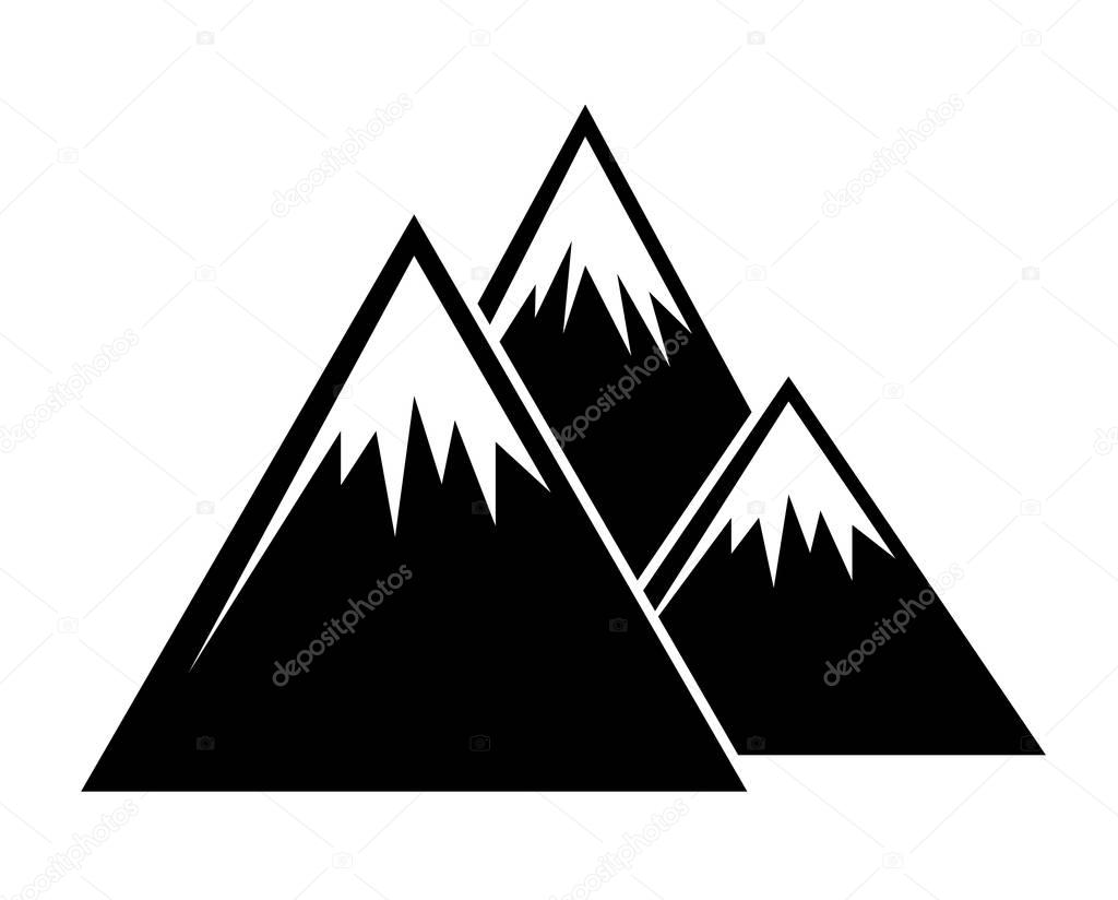 mountains silhouette vector symbol icon design. Beautiful illust