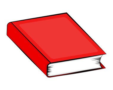 kapalı kitap karikatür vektör simgesi simgesi tasarım. Güzel illustr