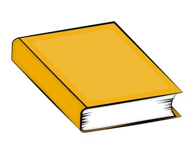 kapalı kitap karikatür vektör simgesi simgesi tasarım. Güzel illustr