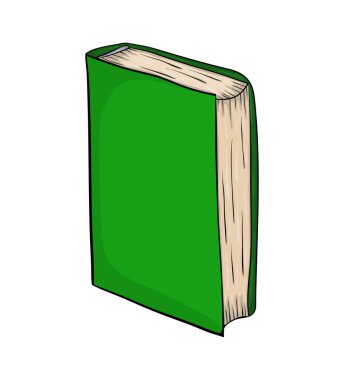 kapalı kitap ayakta karikatür vektör simgesi simgesi tasarım. Durağındayım