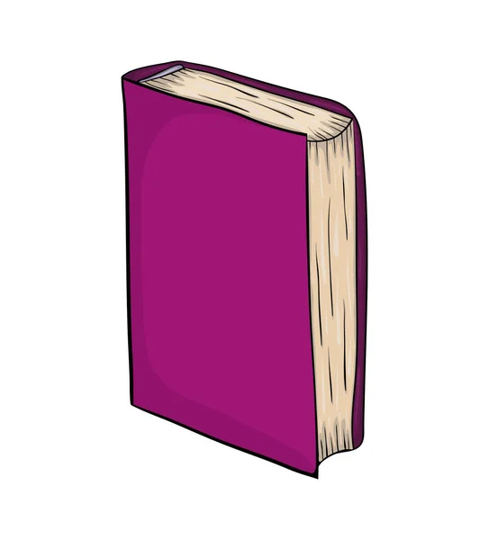 Gesloten boek staande cartoon vector symbool pictogram ontwerp. Beautifu — Stockvector