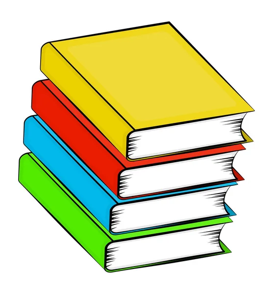 A pile of books cartoon vector symbol icon design. Beautiful ill — Stock Vector